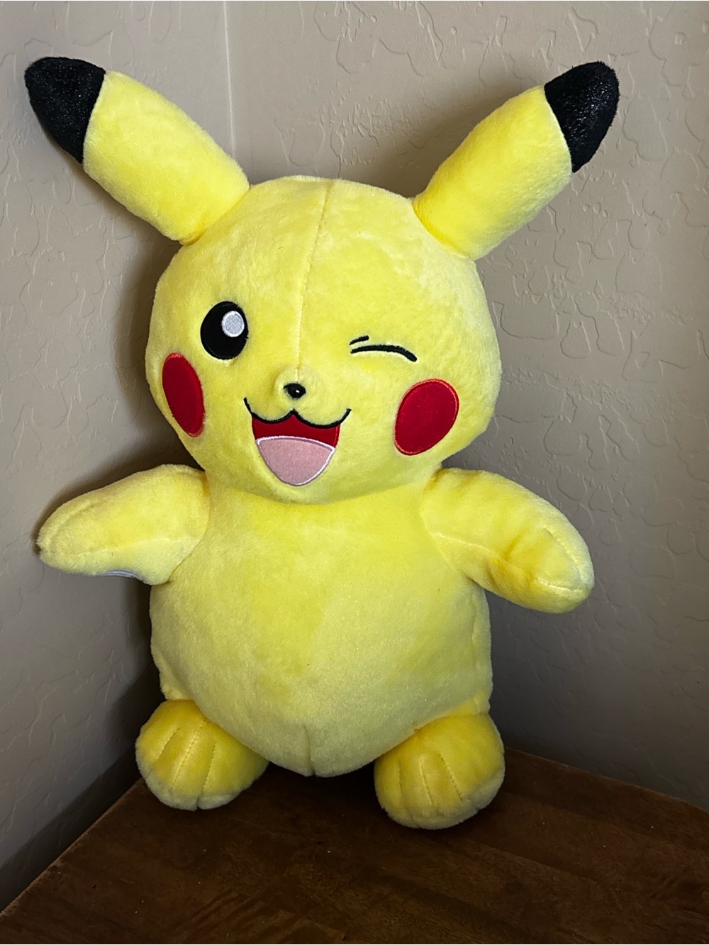 Retired Build-A-Bear Pokémon Pikachu Winking Plush 15" - Works & Talks!